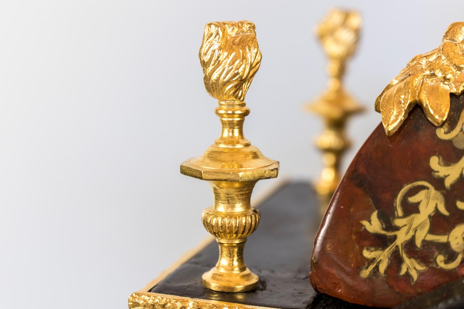 Cheminée de style Régence française en marqueterie de Boulle, vers 1870 Bon état - En vente à Saint-Ouen, FR