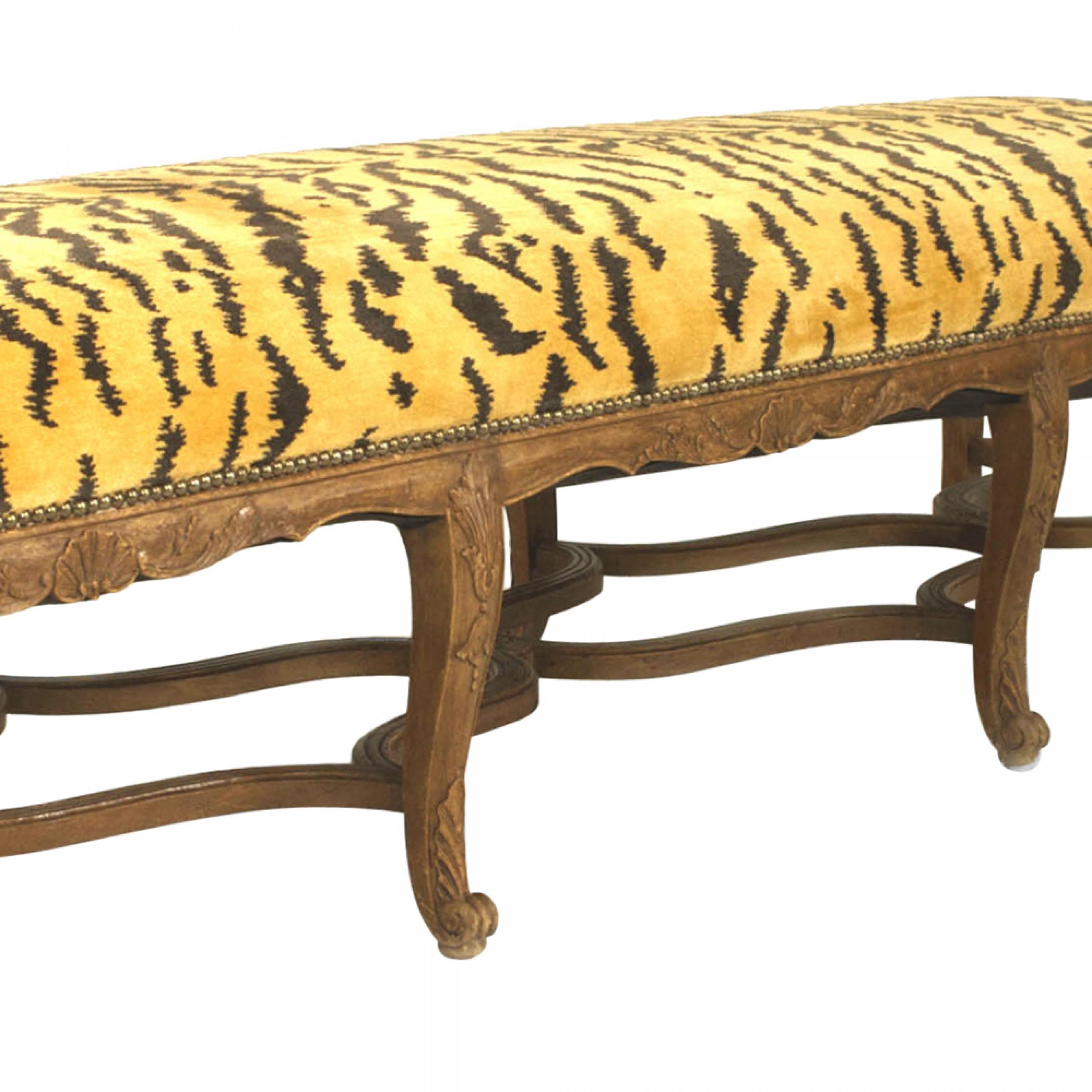 Französisch Regence Stil Faux Tiger Bank (Regency)