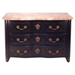 French Regence Style Marble Top Commode