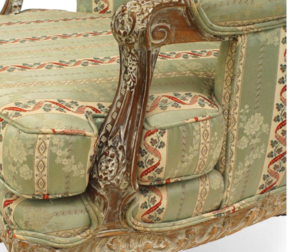 French Regence Bleached Arm Chair In Good Condition For Sale In New York, NY