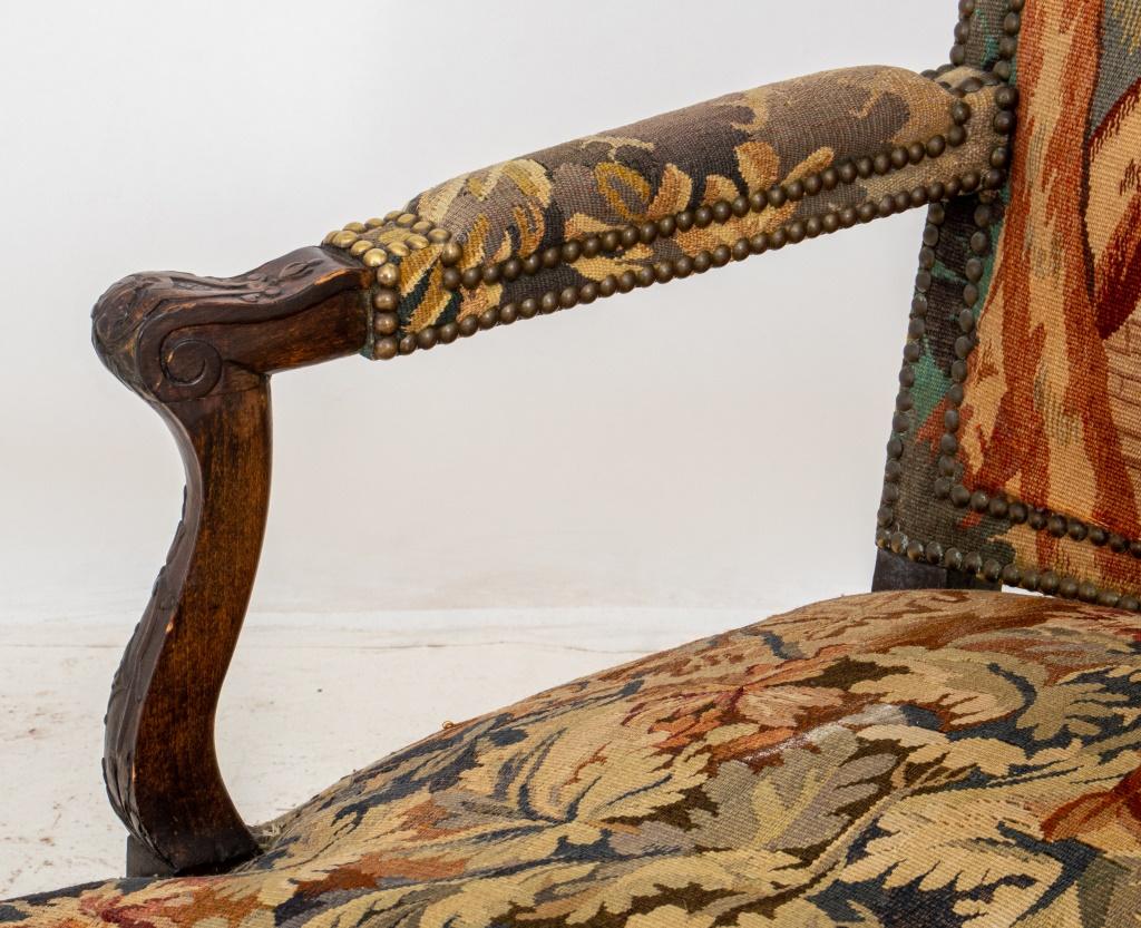 French Regence Style Tapestry Arm Chair For Sale 1