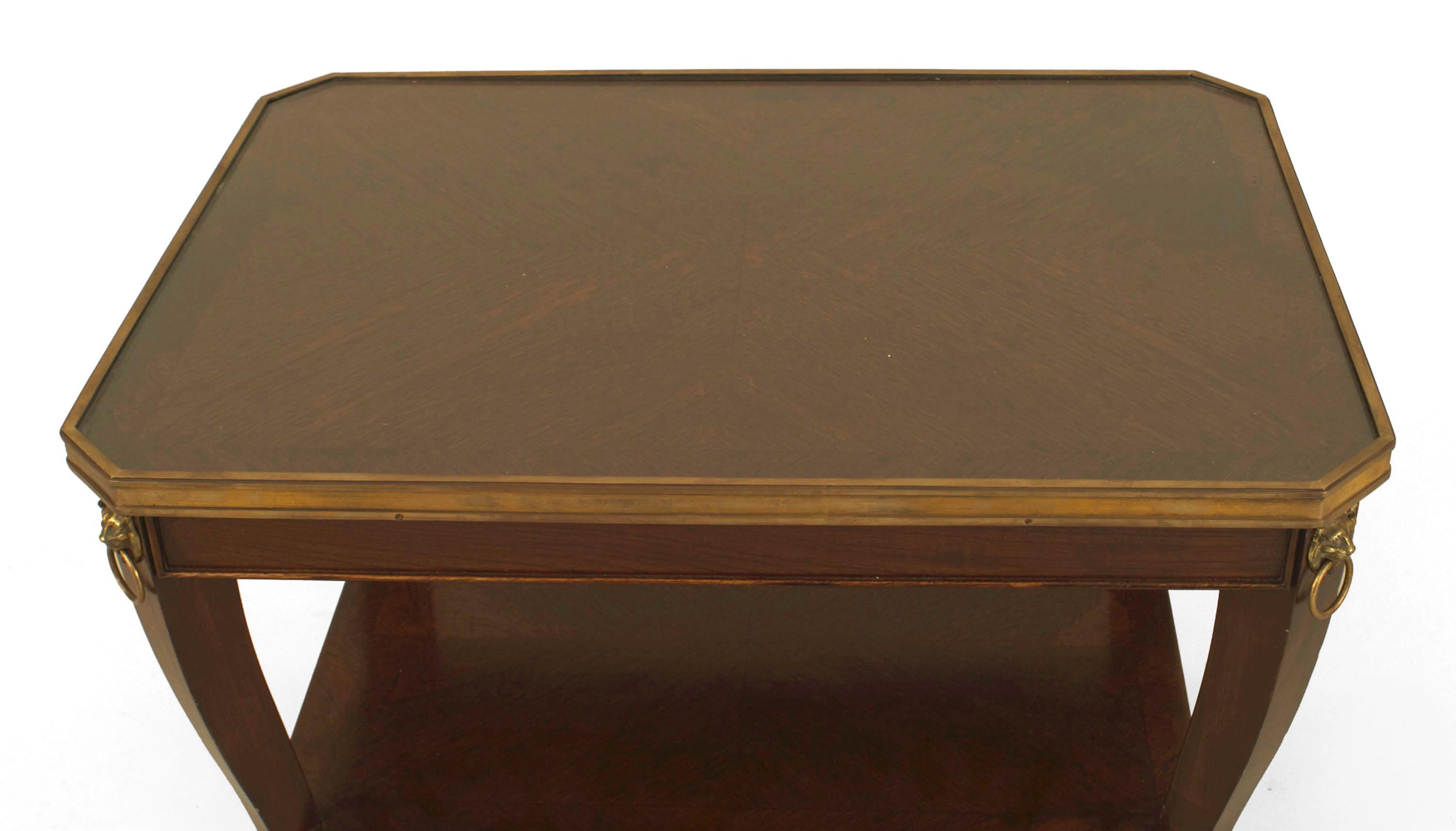 Regency French Regencey Style Mahogany Coffee Table, by Jansen