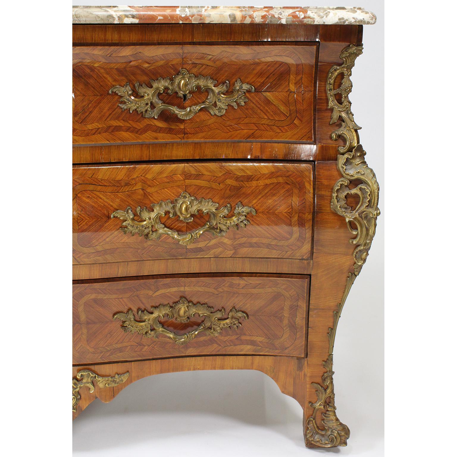 Early 20th Century French Regency 19th/20th Century Louis XV/XVI Style Gilt-Bronze Mounted Commode For Sale
