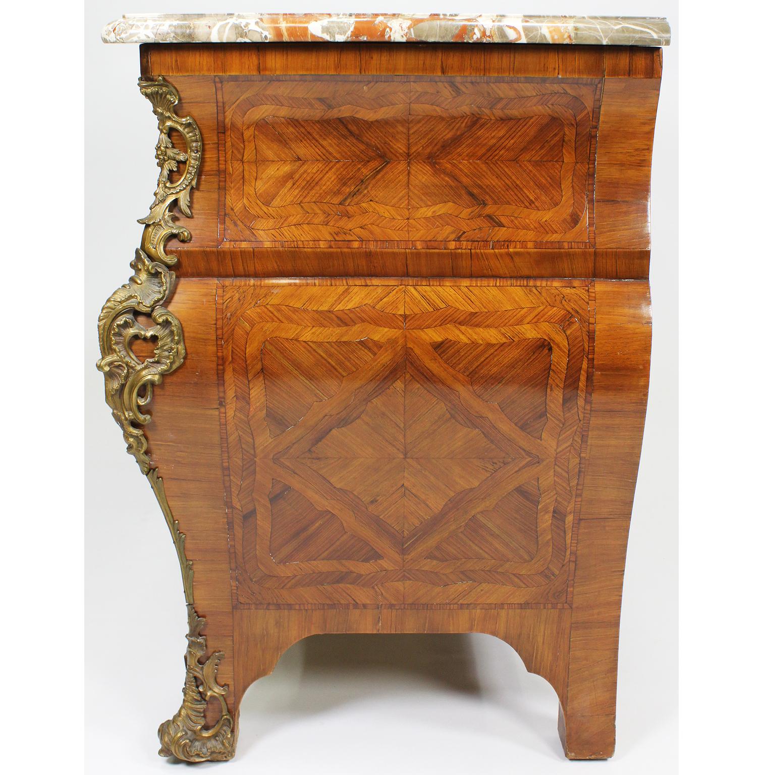 French Regency 19th/20th Century Louis XV/XVI Style Gilt-Bronze Mounted Commode For Sale 1