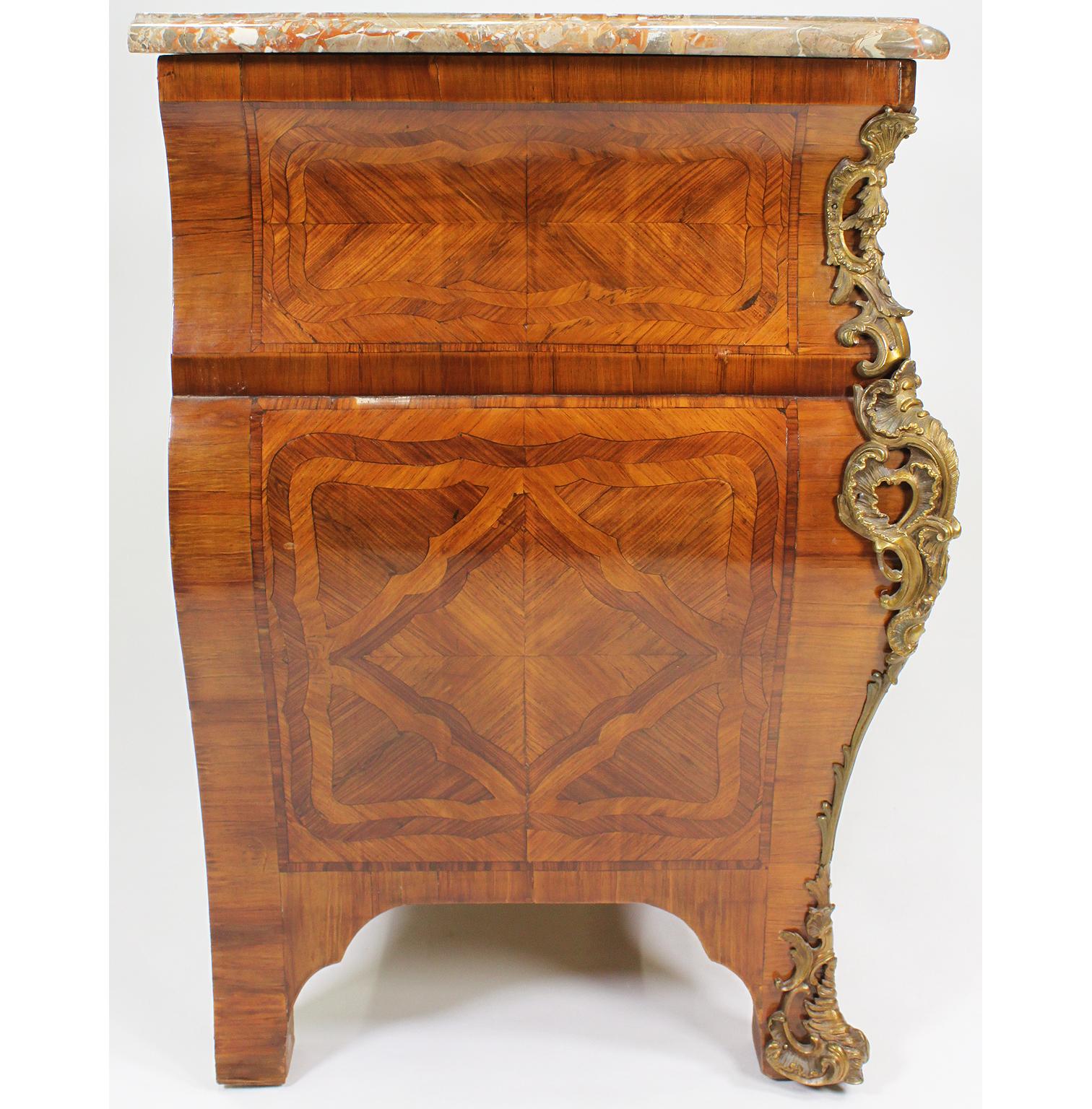 French Regency 19th/20th Century Louis XV/XVI Style Gilt-Bronze Mounted Commode For Sale 2