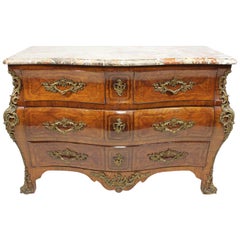 French Regency 19th/20th Century Louis XV/XVI Style Gilt-Bronze Mounted Commode