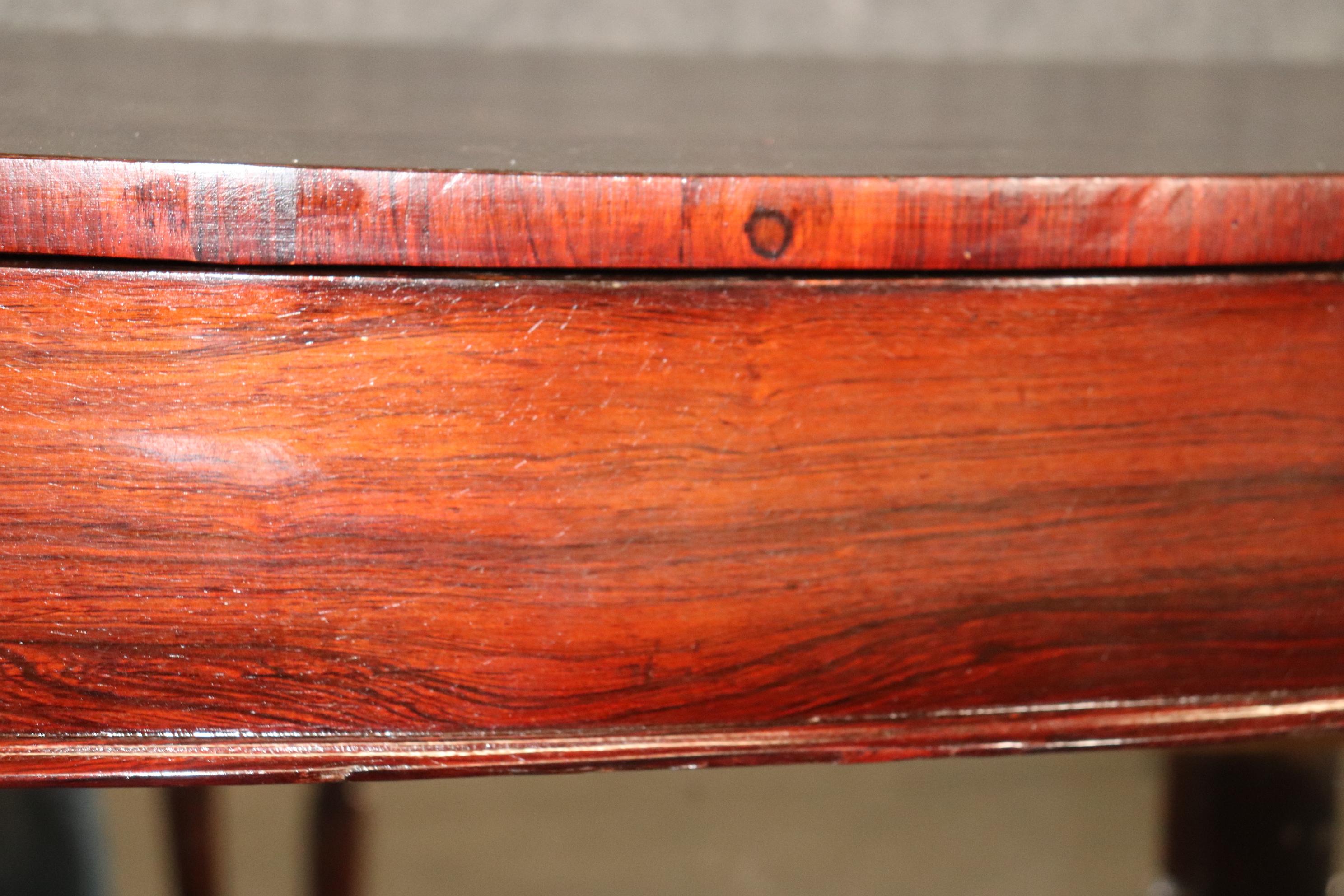 French Regency Banded Rosewood and Mirror Back Console Table, circa 1860 6