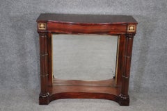 French Regency Banded Rosewood and Mirror Back Console Table, circa 1860