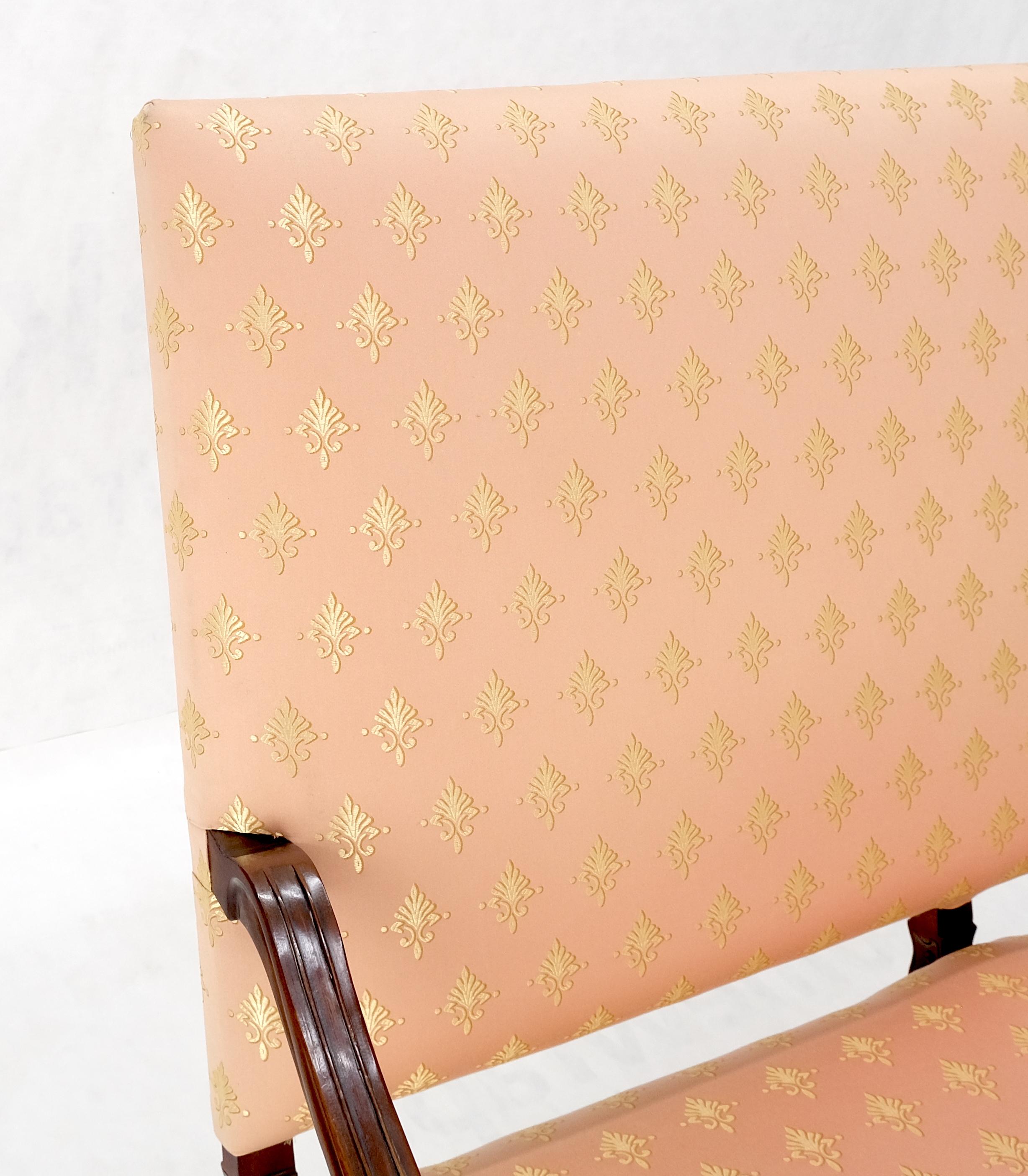 Fauteuil de style Régence française en acajou sculpté en forme de X rembourré et tapissé près de MINT ! en vente 5