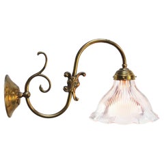 Applique en laiton, verre taillé, Régence française