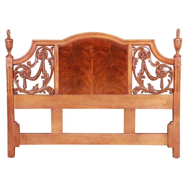 French Regency Flame Mahogany Queen, French Headboard Queen