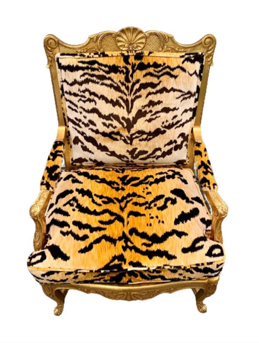 tiger print chair