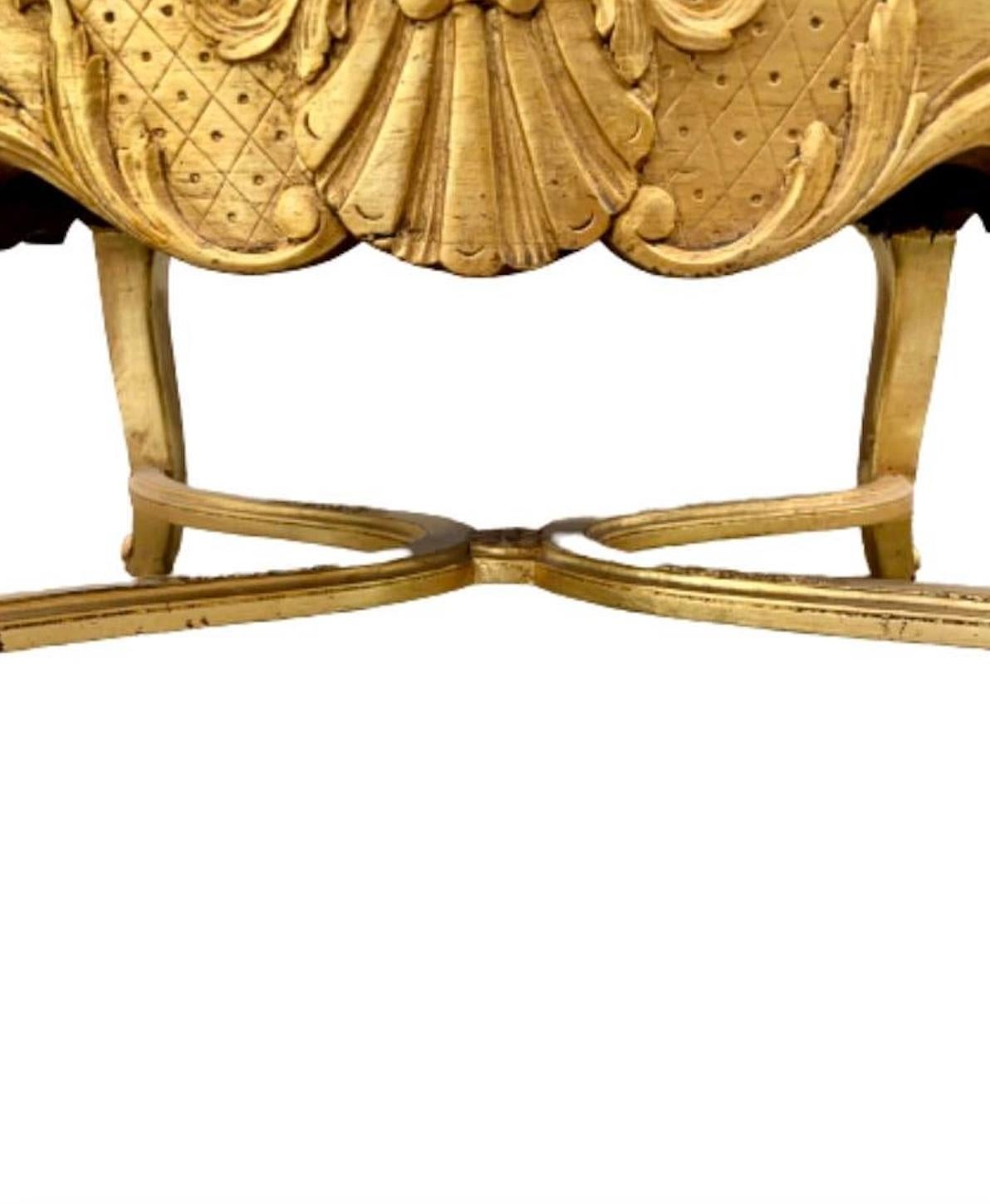 French Regency Giltwood Fauteuil Lounge Chair in Scalamandré Le Tigre Tiger Silk For Sale 2