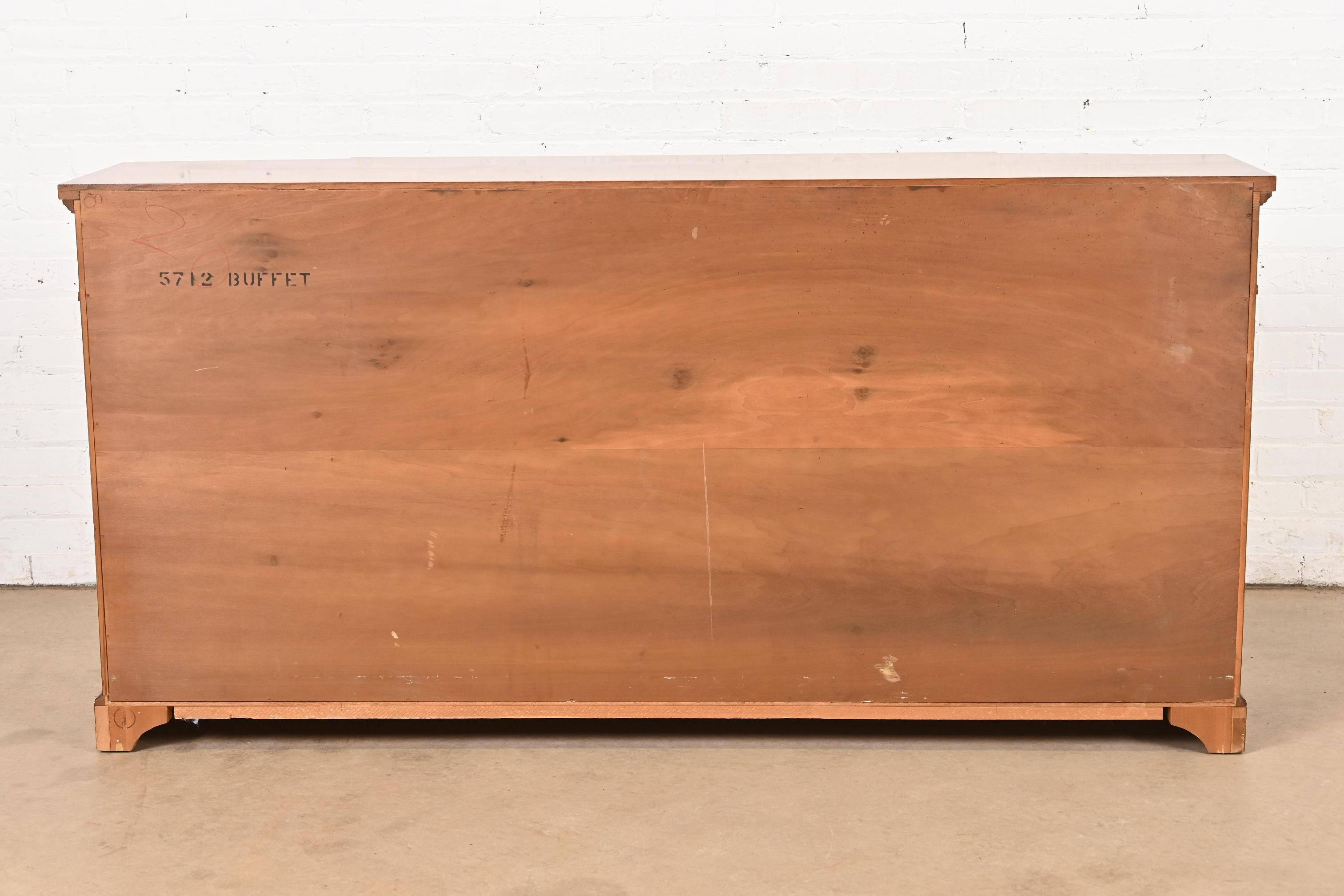 French Regency Louis XVI Burled Walnut Sideboard Credenza or Bar Cabinet 6