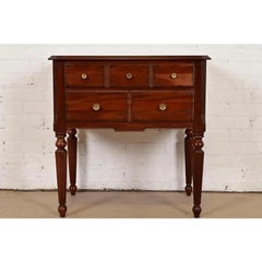 French Regency Louis XVI Carved Cherry Wood Bedside Chest