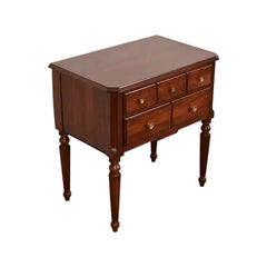 French Regency Louis XVI Carved Cherry Wood Bedside Chest