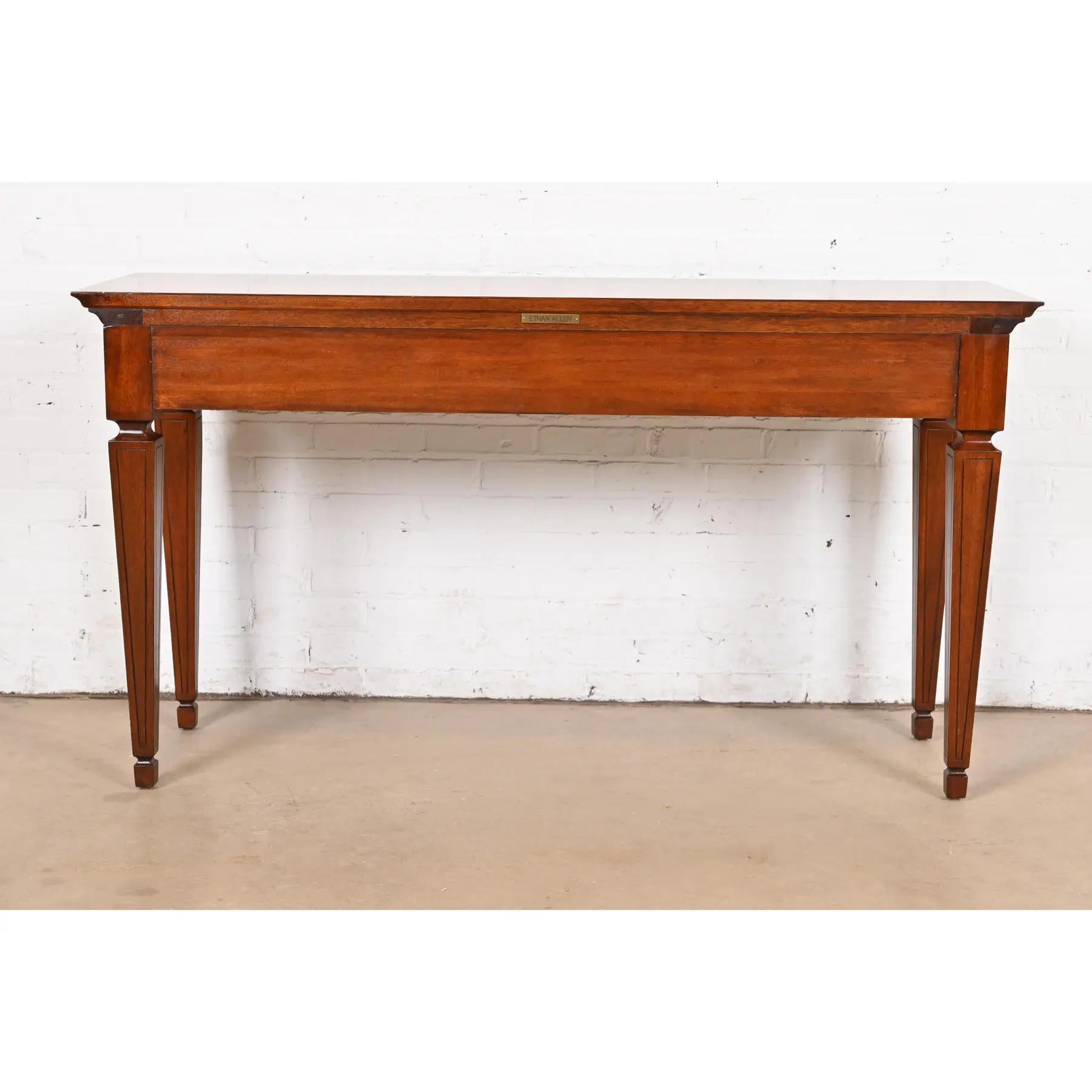 French Regency Louis XVI Carved Mahogany Console Table or Server For Sale 6