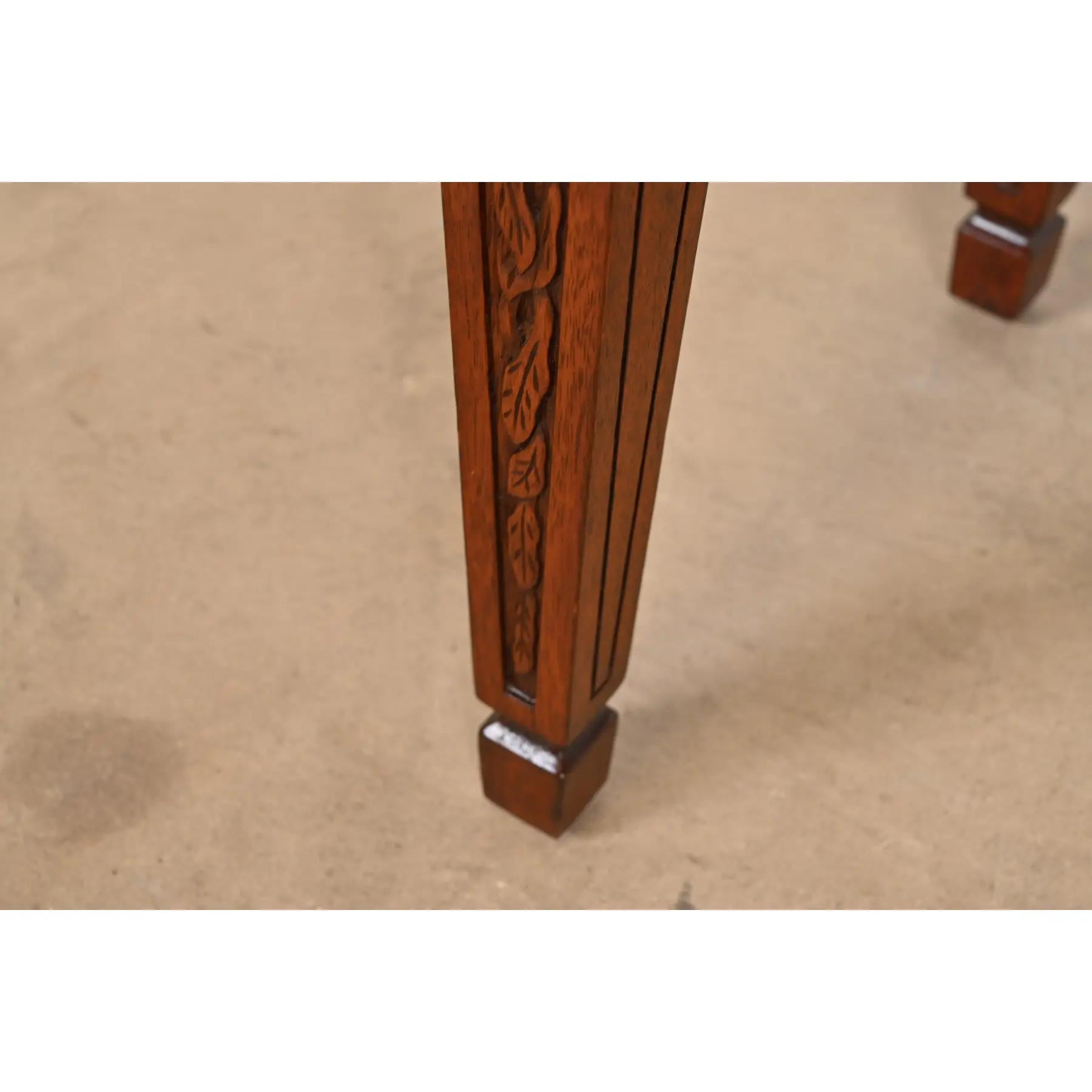 French Regency Louis XVI Carved Mahogany Console Table or Server For Sale 3