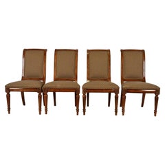 Französisch Regency Louis XVI Kirsche Holz Esszimmerstühle, Satz von vier