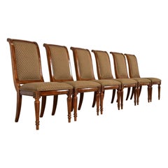 Französisch Regency Louis XVI Kirsche Holz Esszimmerstühle, Satz von sechs