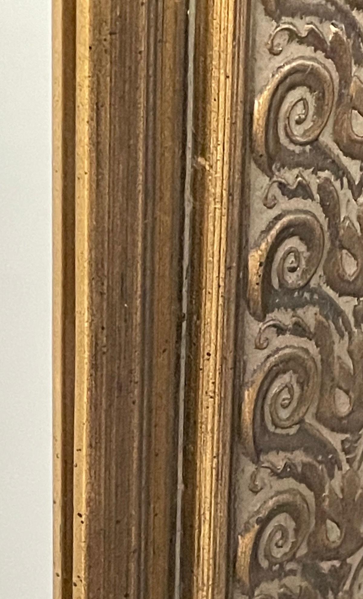 Miroir mural ou de cheminée en bois d'acajou de style Régence française 4