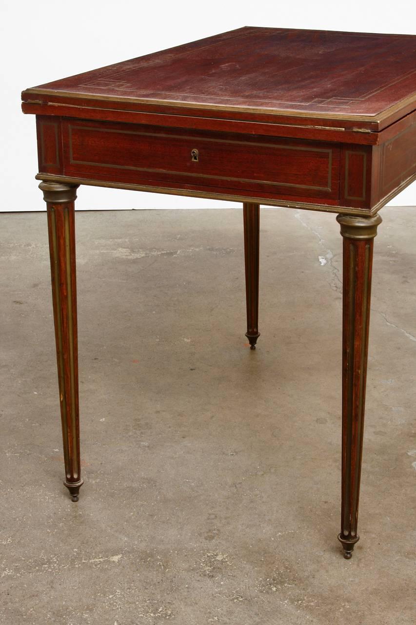 French Regency Neoclassical Flip-Top Roulette Game Table 2