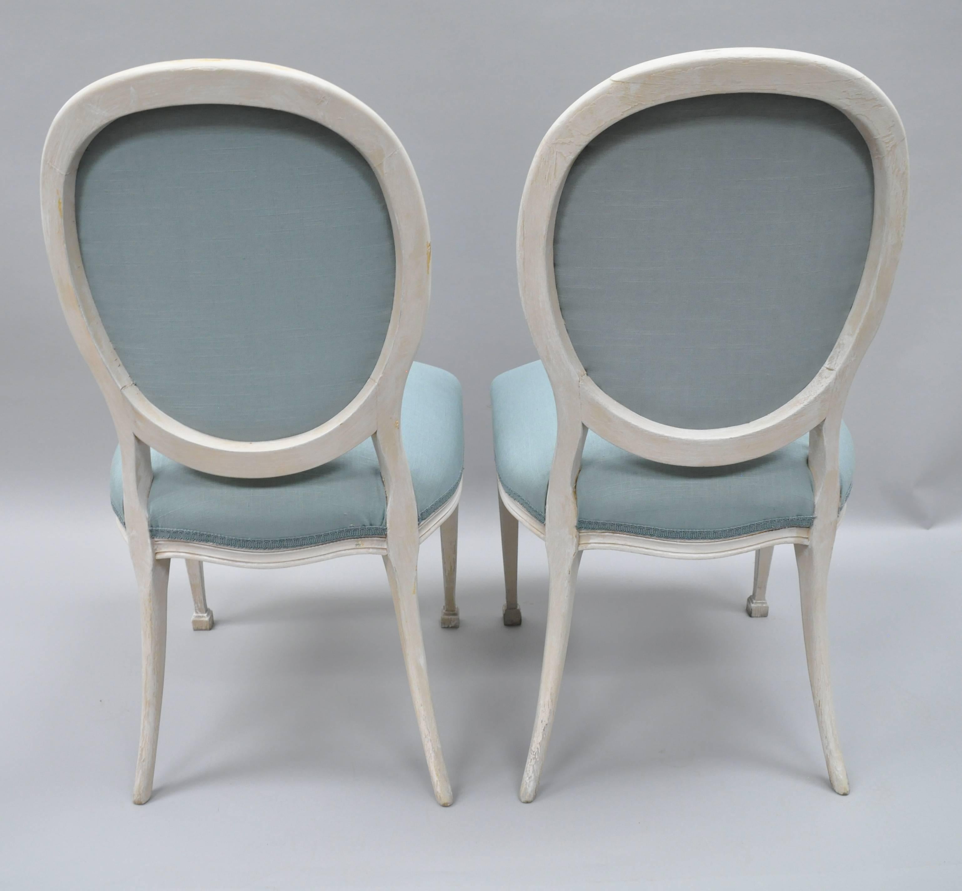 20th Century French Regency Neoclassical Style Dining Chairs, Set of Six
