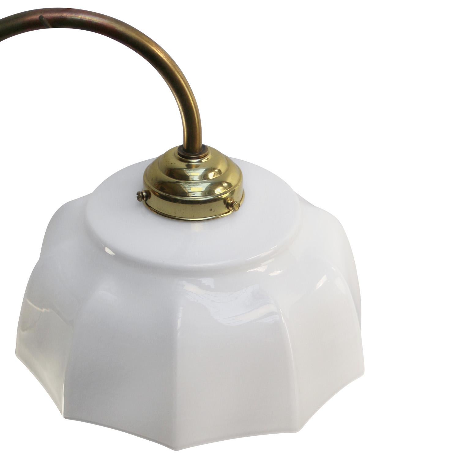 French Regency Opaline Glass Brass Sconces Wall Lamps 1