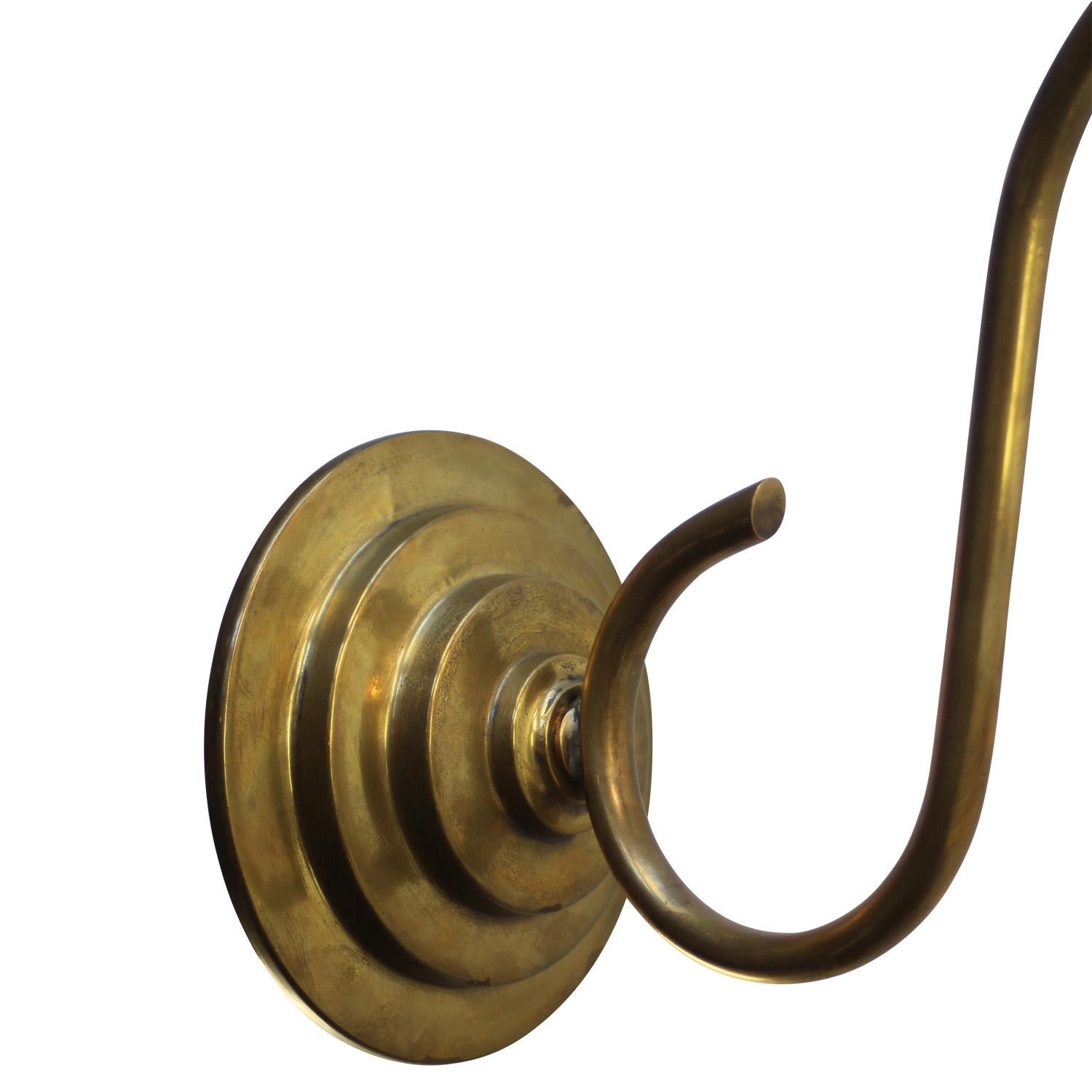 French Regency Opaline Glass Brass Sconces Wall Lamps 3
