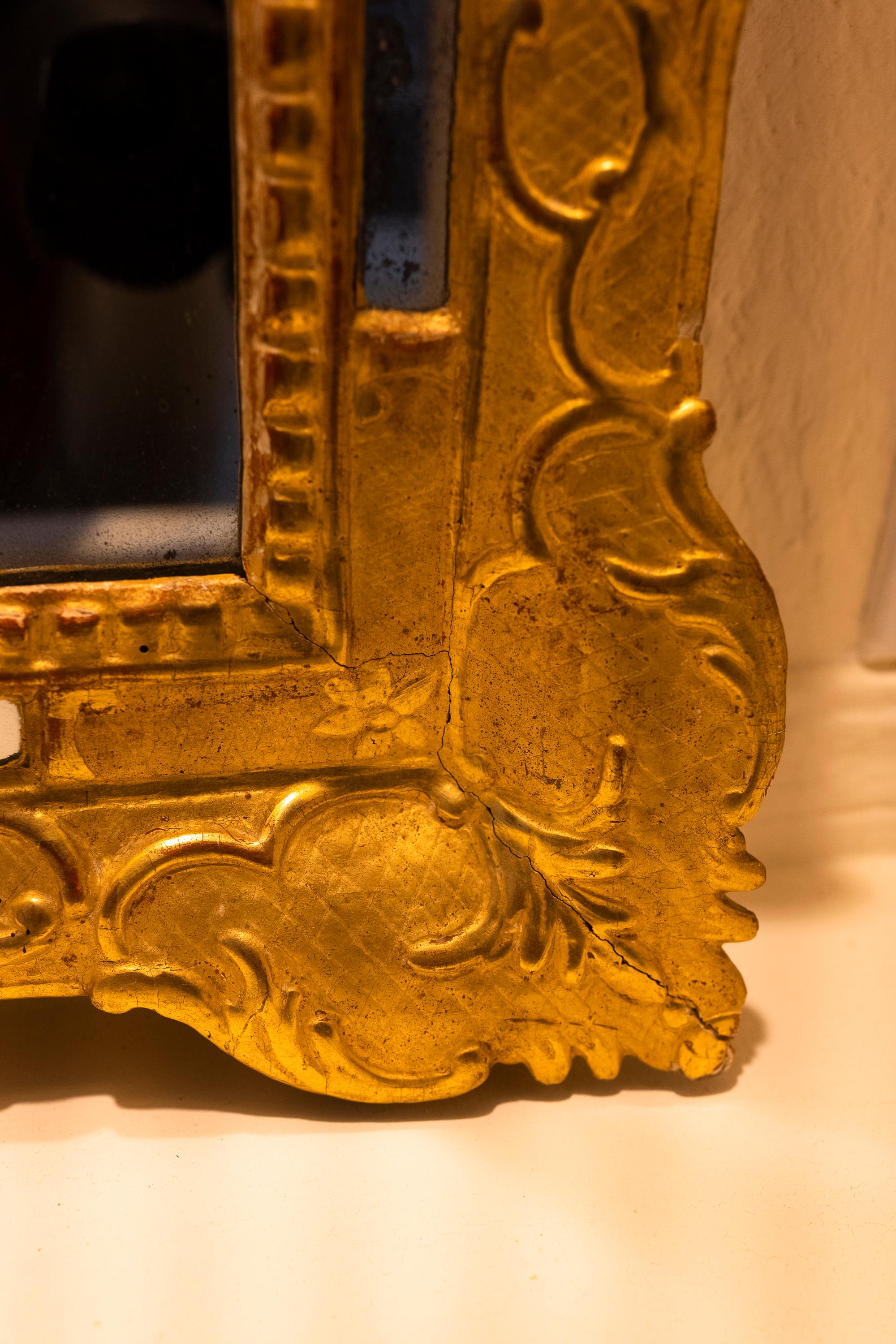 French Regency Period Glitwood Wedding Mirror For Sale 4