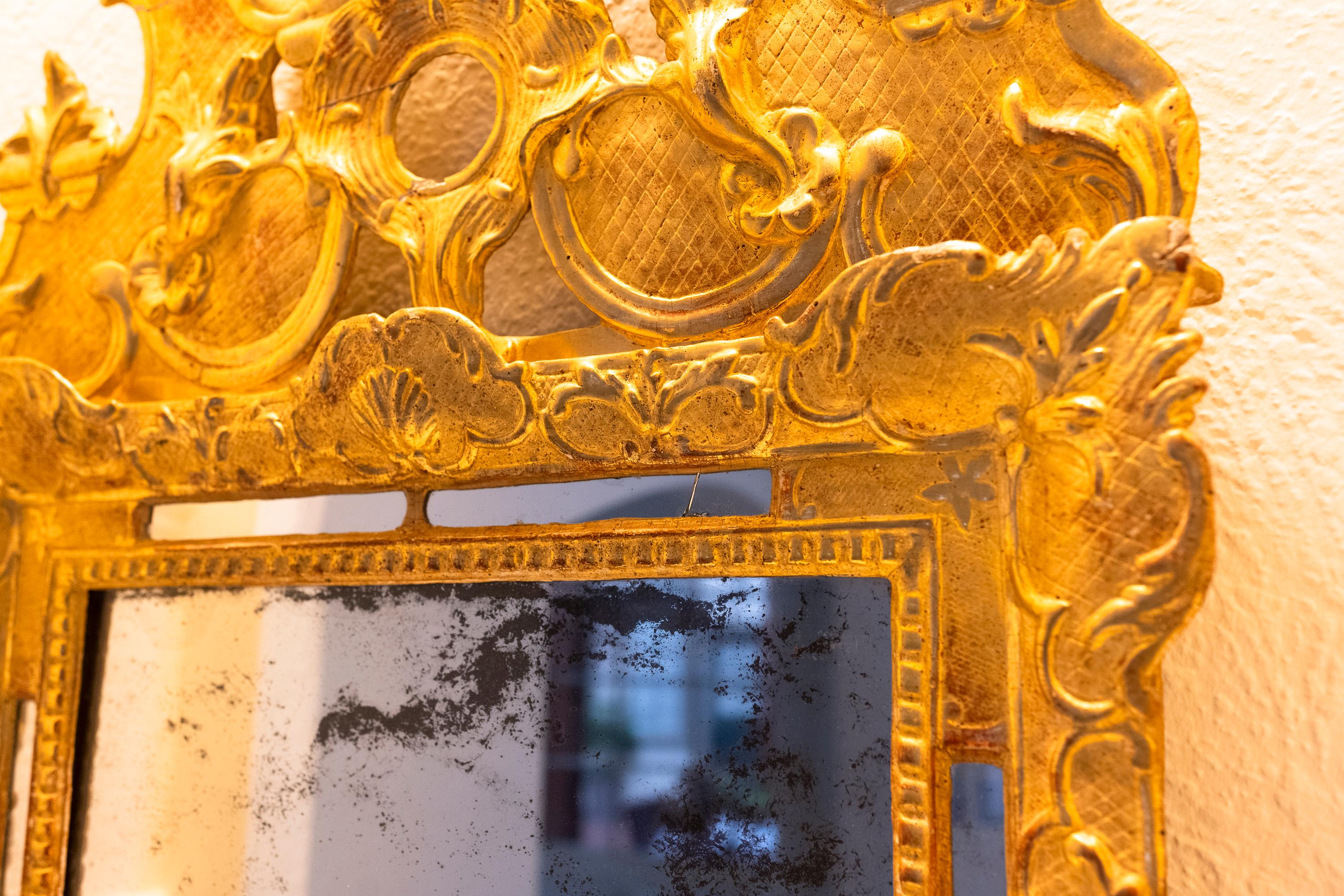 French Regency Period Glitwood Wedding Mirror For Sale 7
