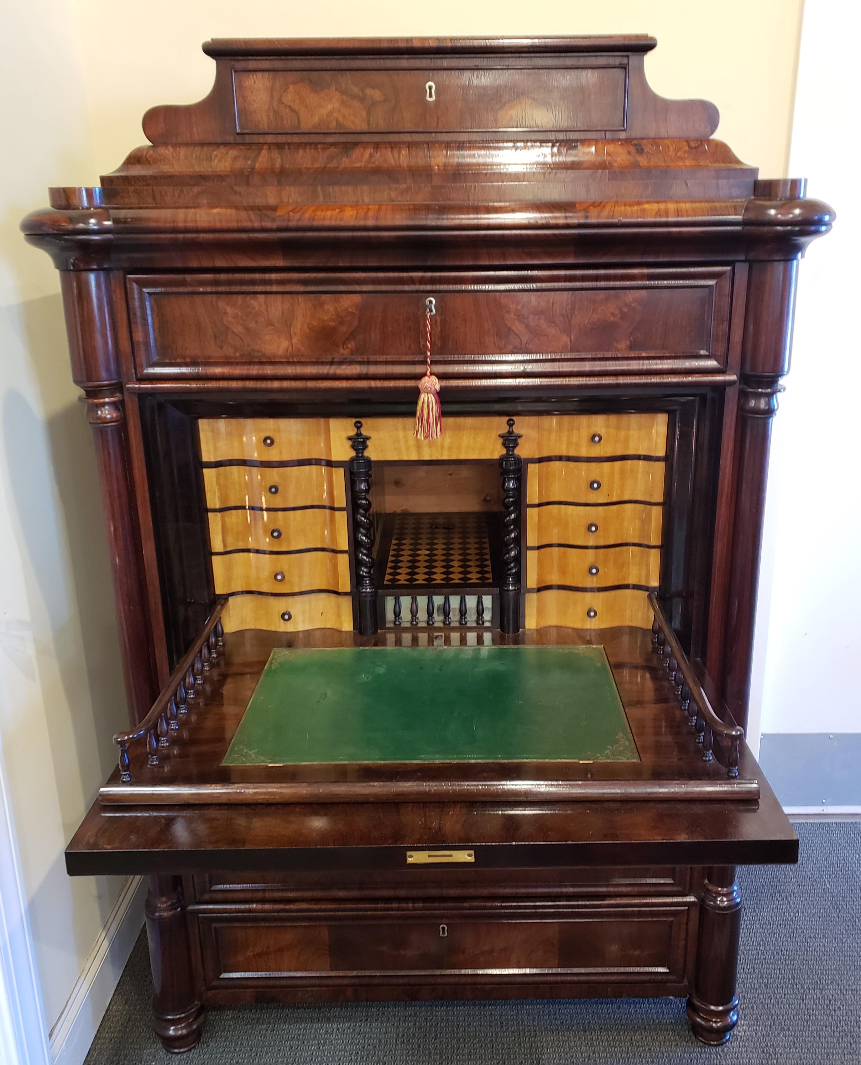 French Regency Rosewood Escritoire For Sale 1