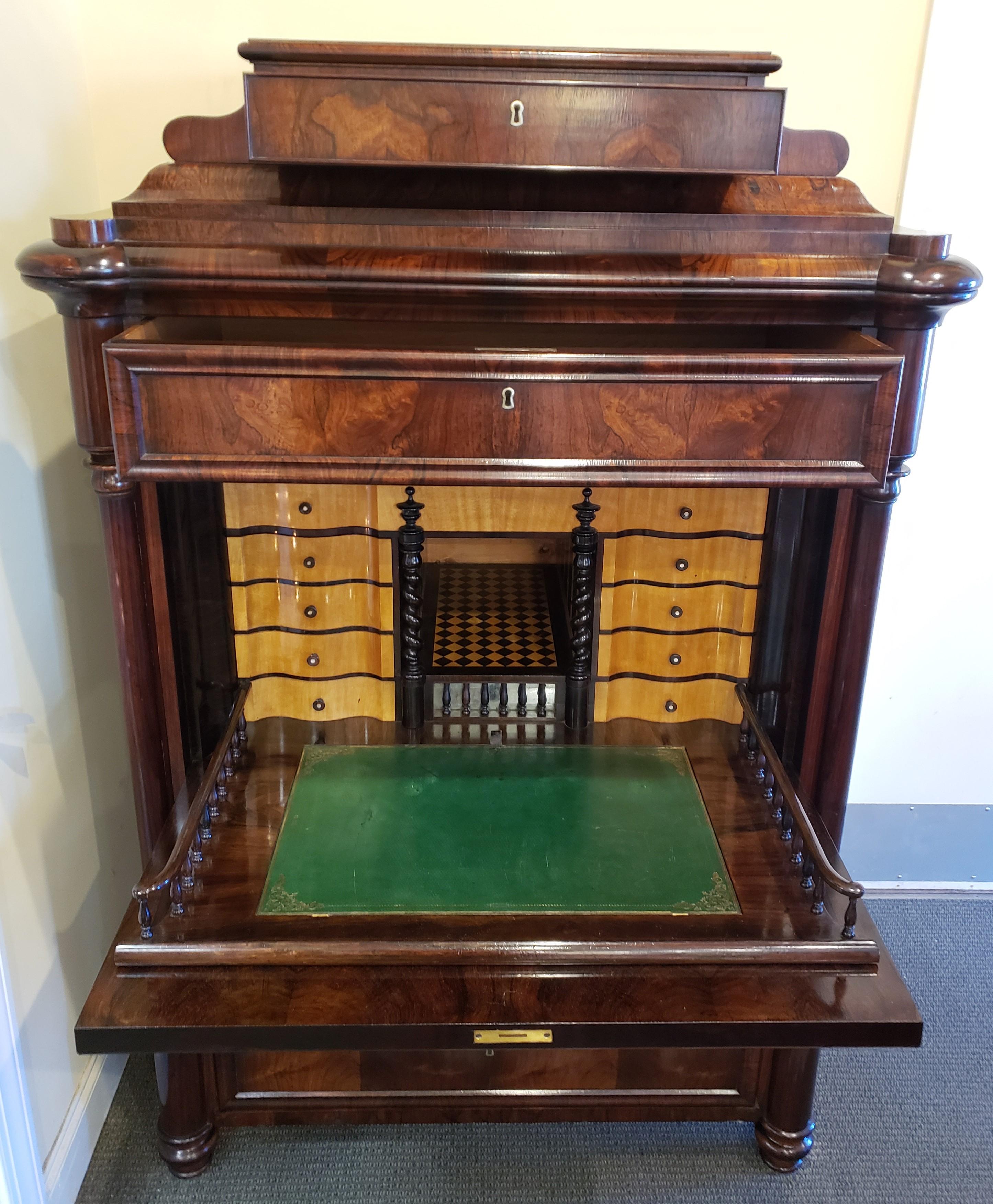 French Regency Rosewood Escritoire For Sale 2