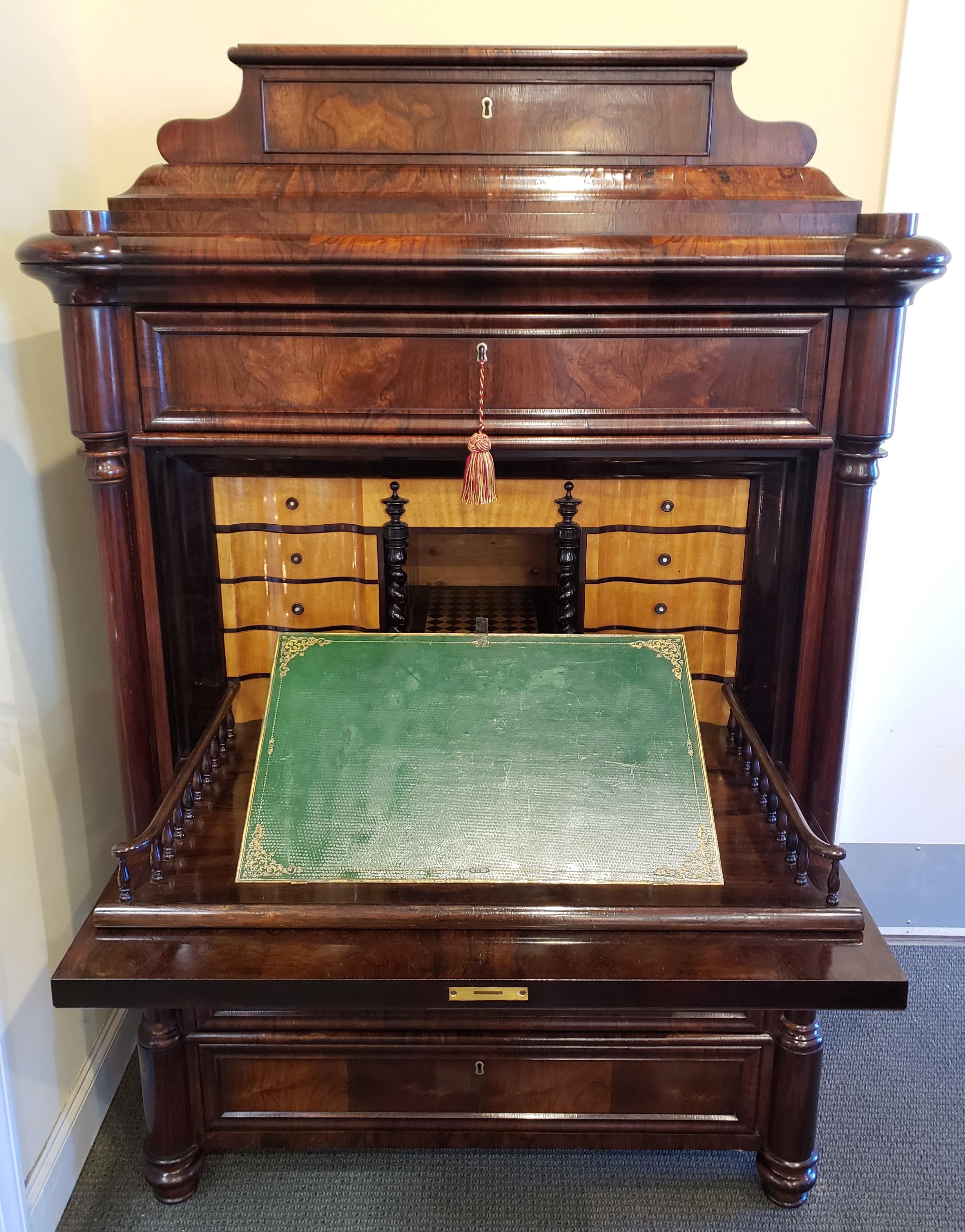 French Regency Rosewood Escritoire For Sale 3