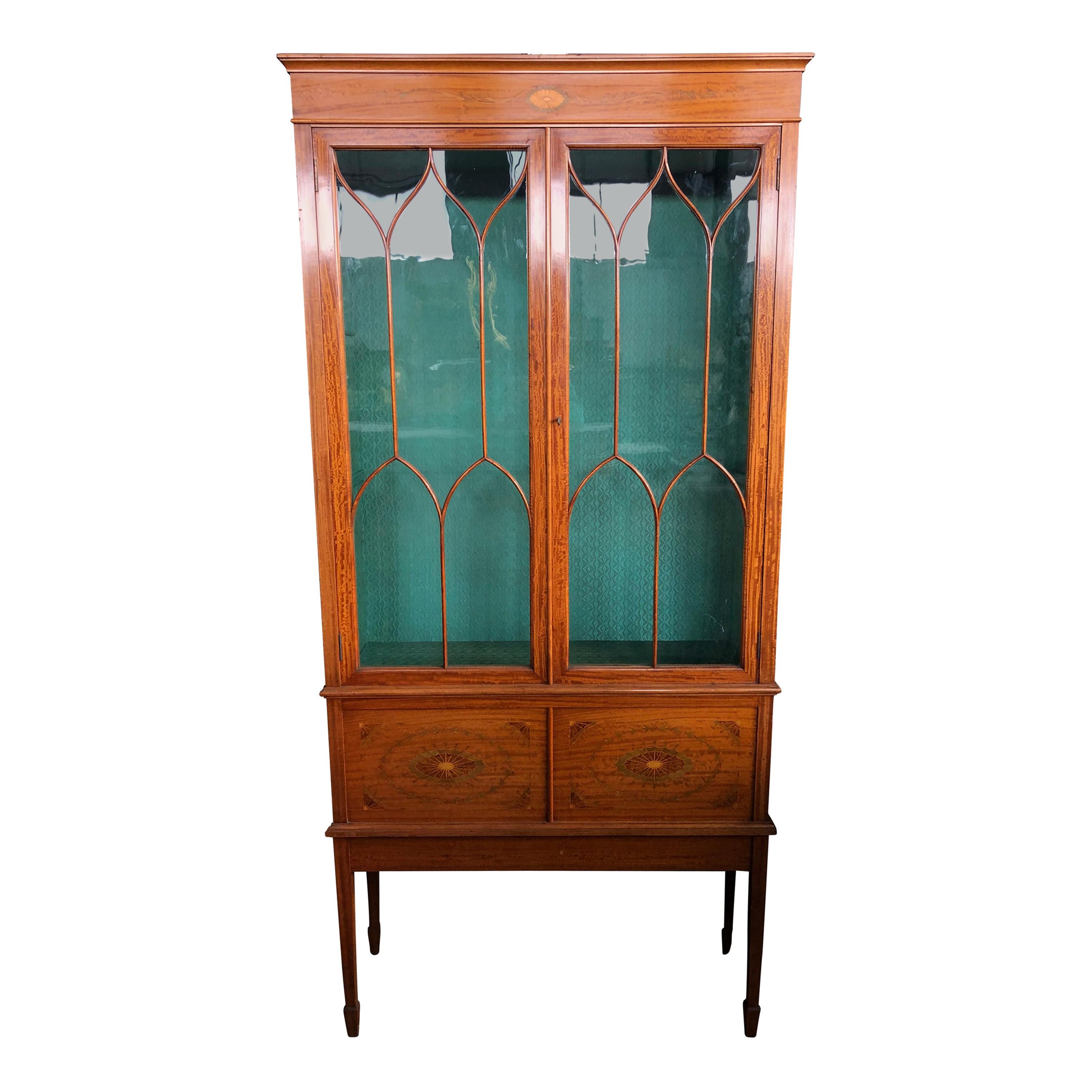 French Regency Style Sheraton Cabinet, 19th Century For Sale