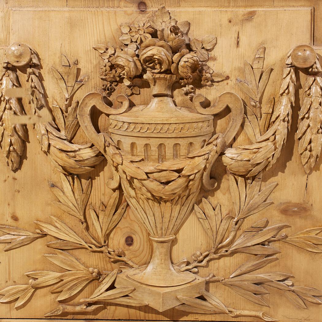American French Regency Style Relief Carved Wood Panel For Sale