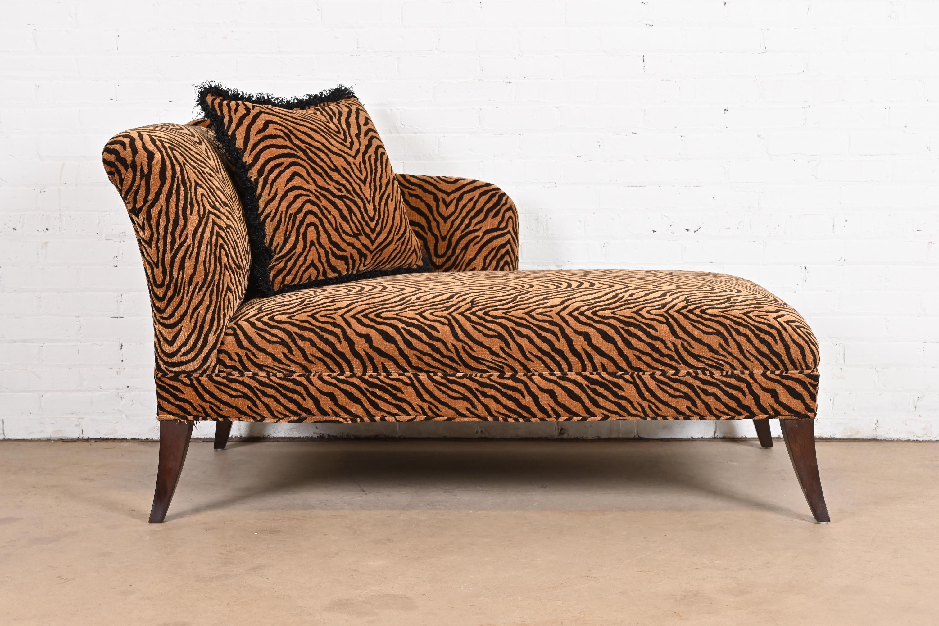 chaise lounge leopard print
