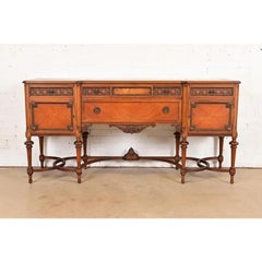 French Regency Walnut Sideboard by Johnson-Handley-Johnson, Circa 1920s