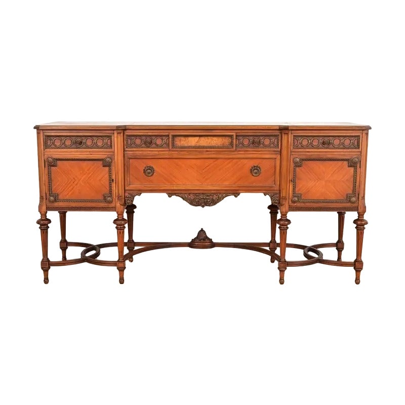 French Regency Walnut Sideboard by Johnson-Handley-Johnson, Circa 1920s