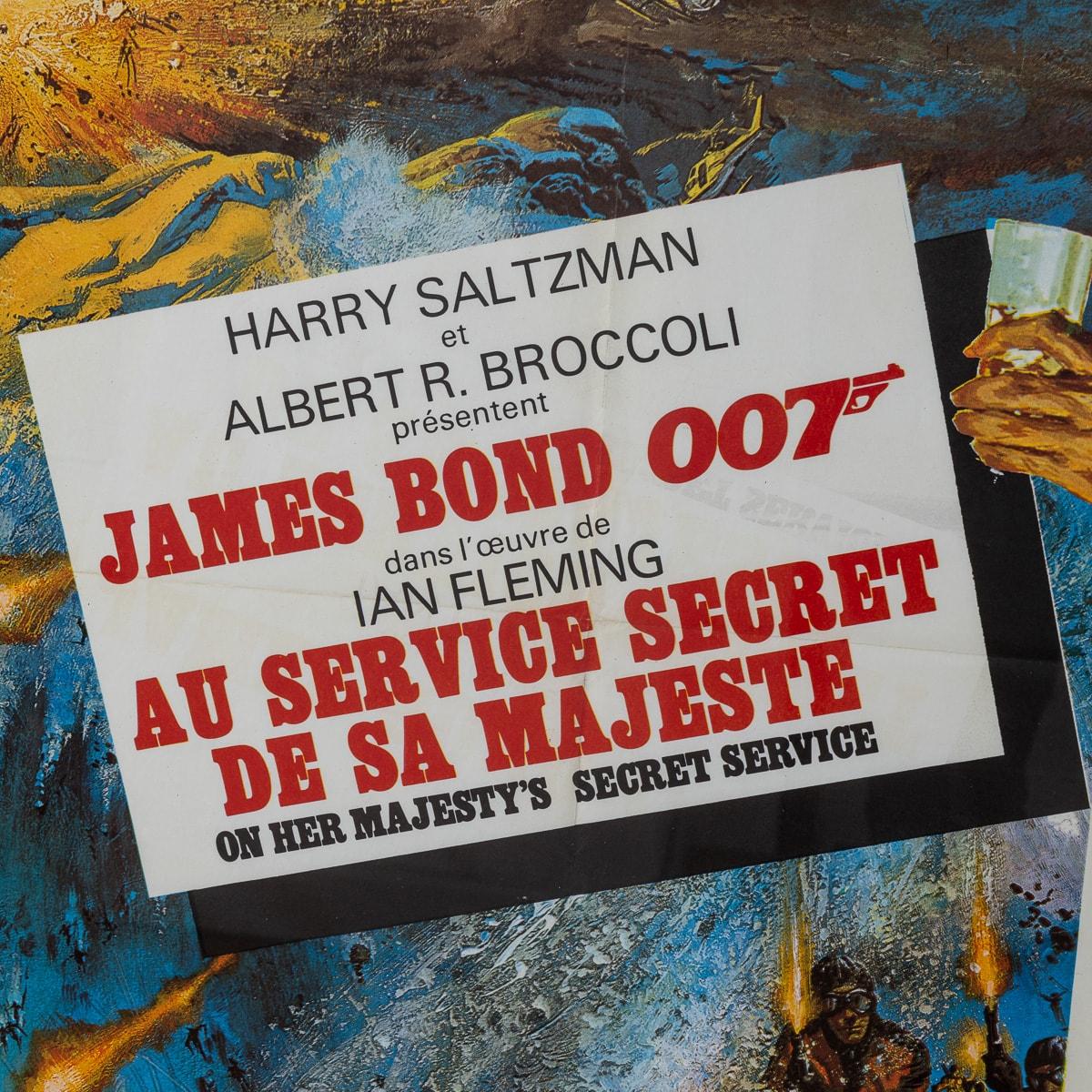 French Release James Bond 007 'On Her Majesty's Secret Service' Poster c.1969 For Sale 4