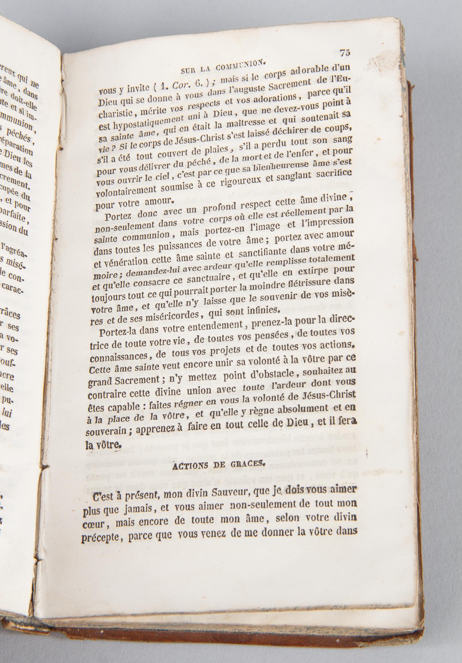 French Religious Book, Meditations et Sentiments sur La Sainte Communion, 1847 3