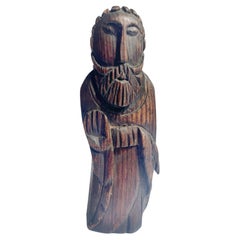 French religious carving - Wooden Saint - 1960s