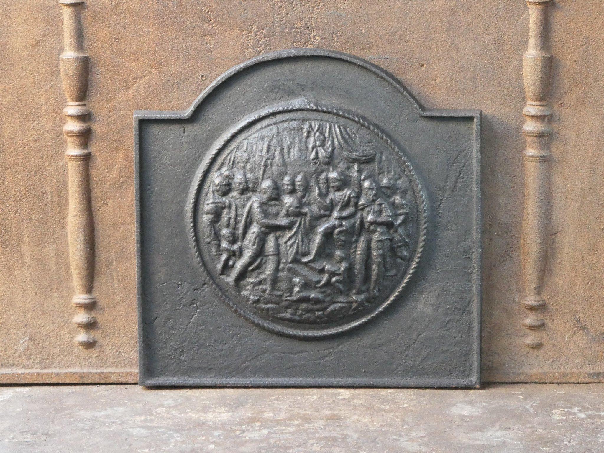 French 'Religious Scene' Fireback / Backsplash, Napoleon III Style In Good Condition For Sale In Soest, NL