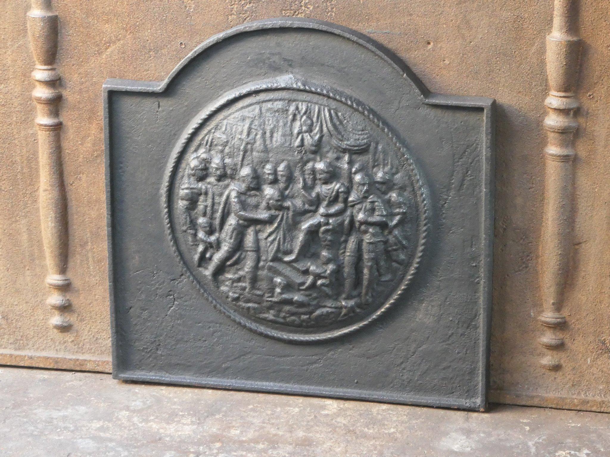 20th Century French 'Religious Scene' Fireback / Backsplash, Napoleon III Style For Sale