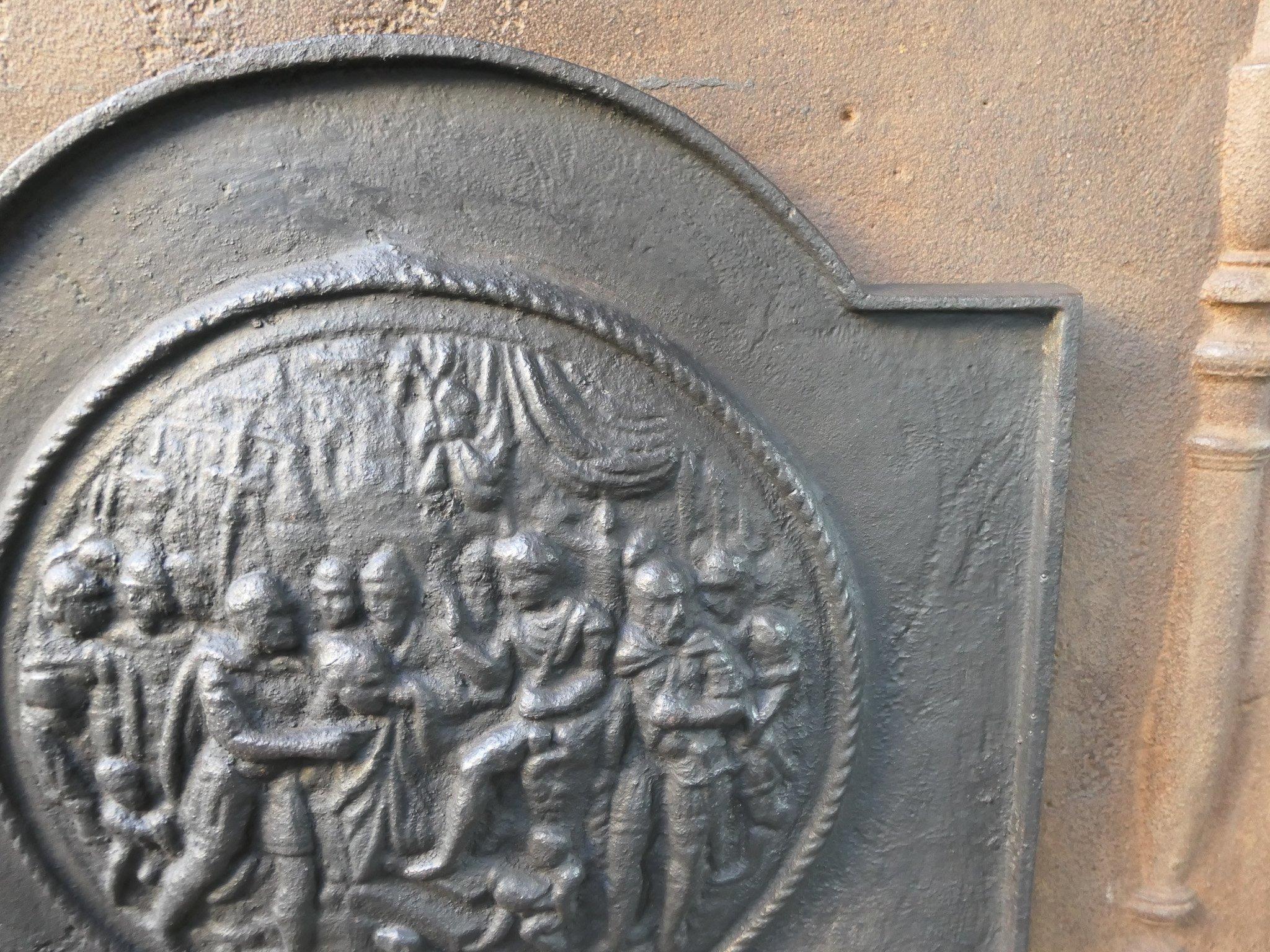 French 'Religious Scene' Fireback / Backsplash, Napoleon III Style For Sale 2