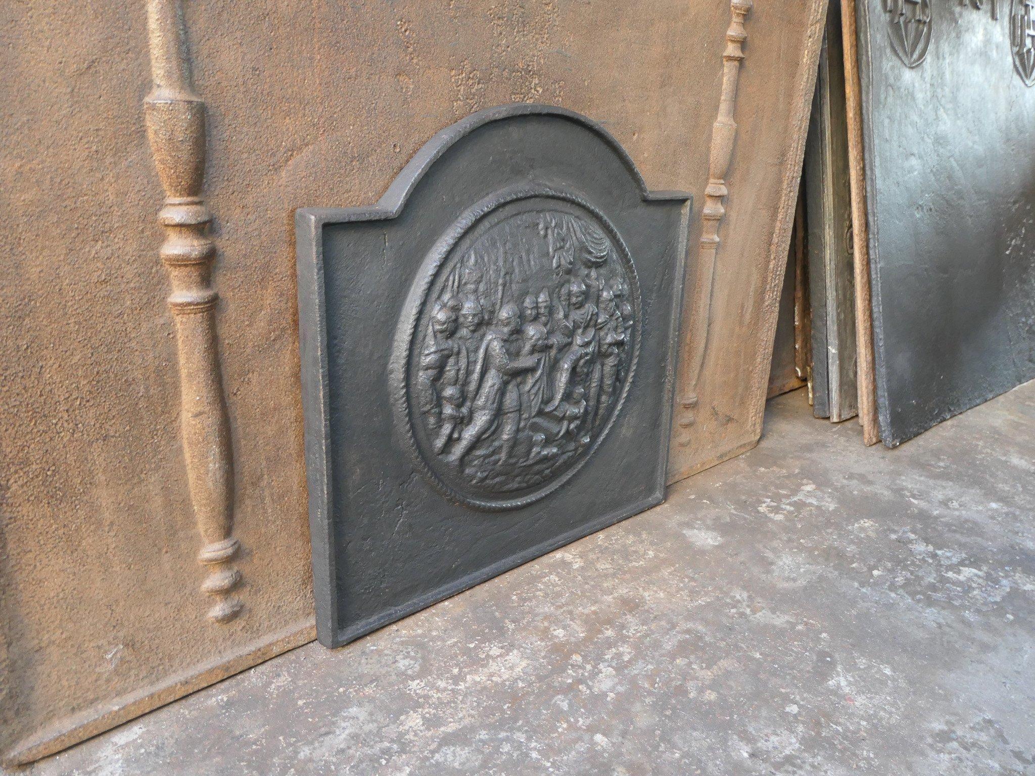 French 'Religious Scene' Fireback / Backsplash, Napoleon III Style For Sale 3
