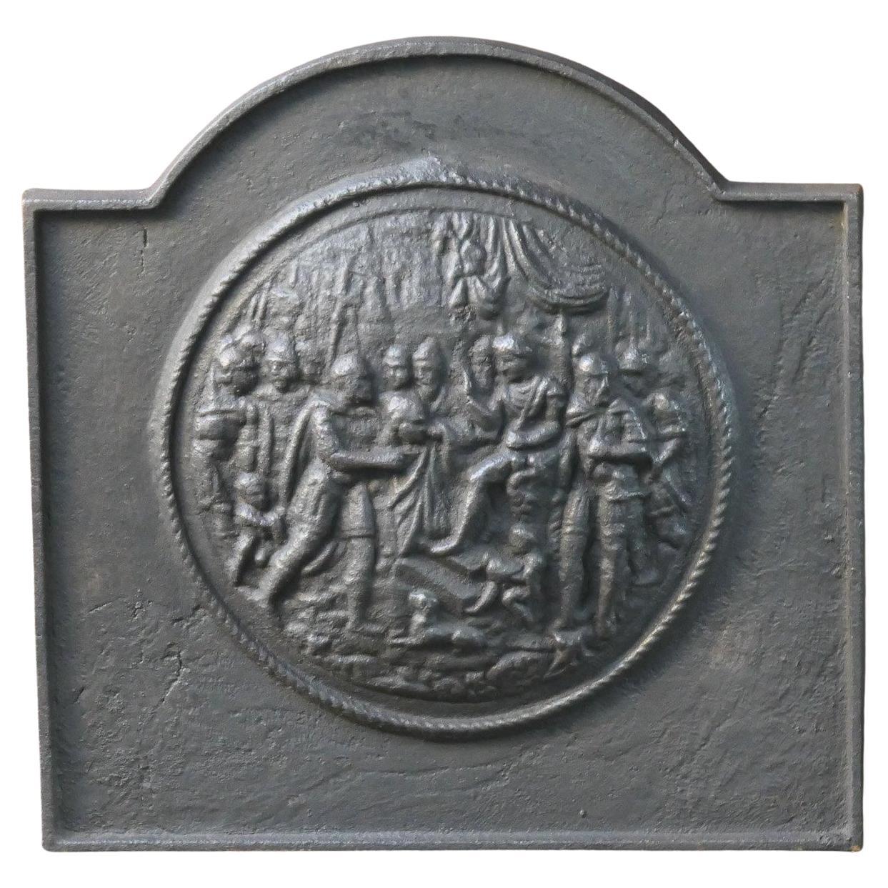 French 'Religious Scene' Fireback / Backsplash, Napoleon III Style