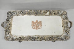 French Renaissance Bacchanal Scene Silver Plated Bacchus Figural Platter Tray