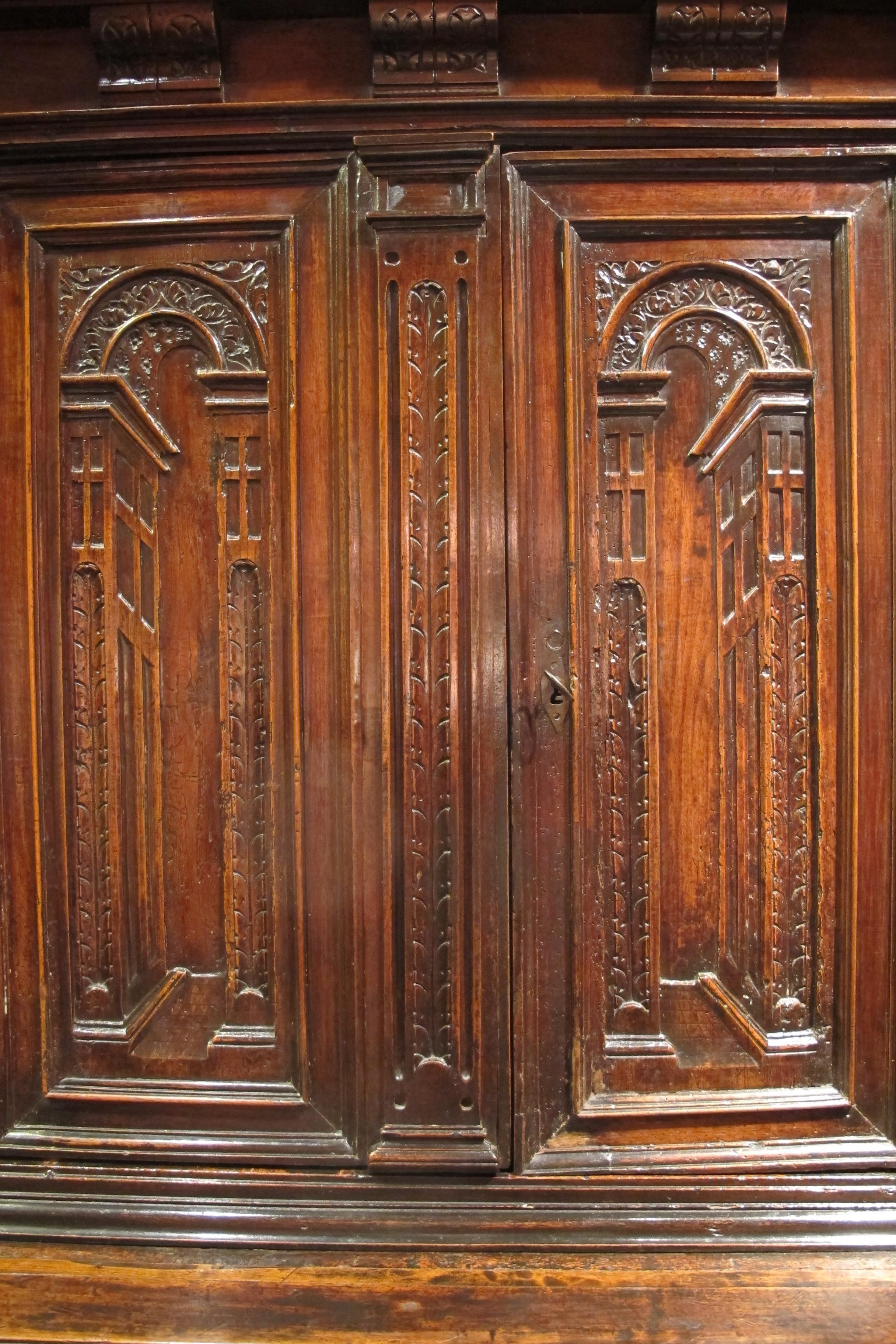 18th Century and Earlier French Renaissance Cabinet with Perspectives For Sale