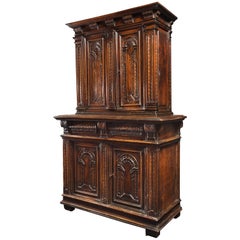 Antique French Renaissance Cabinet with Perspectives